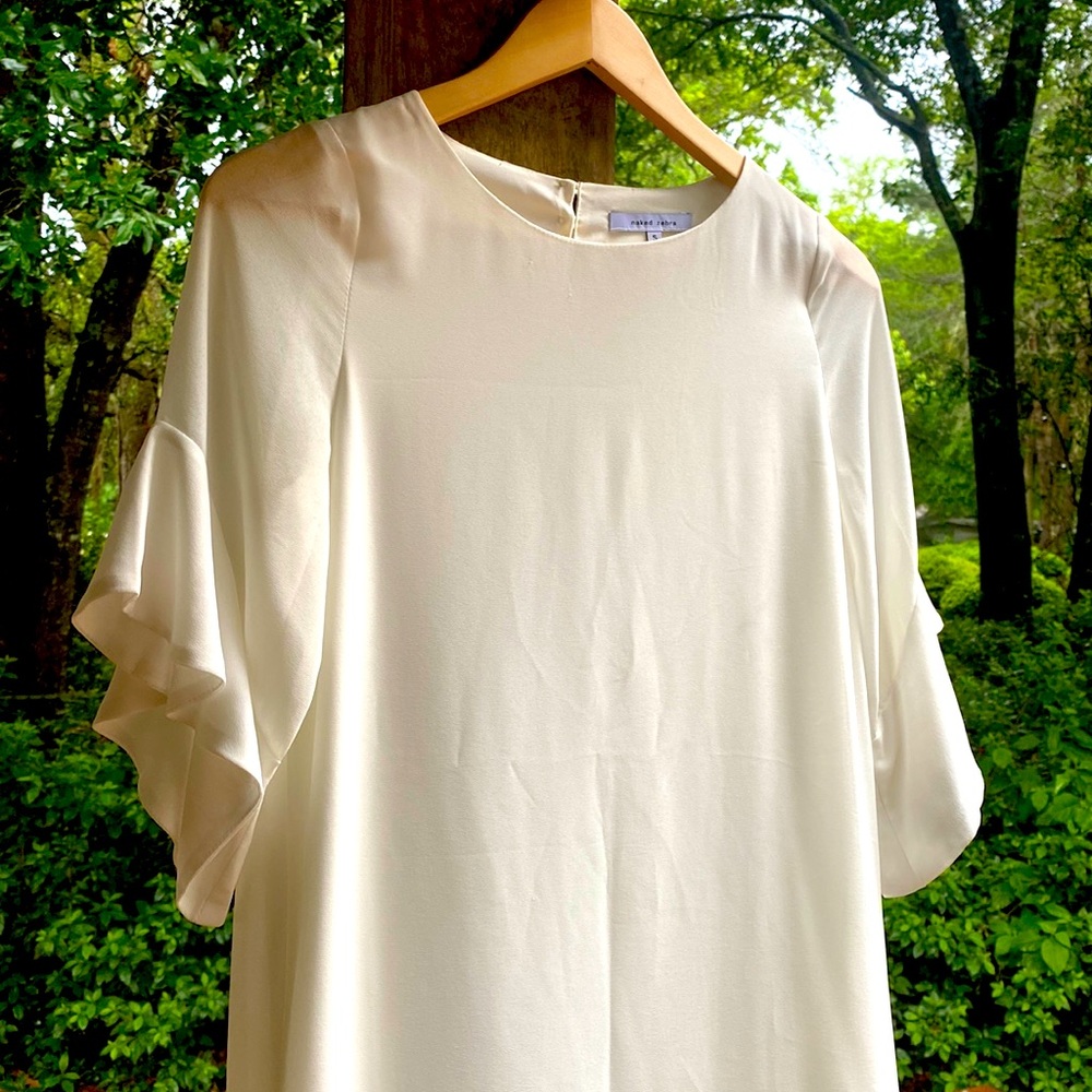 Crepe White Dress